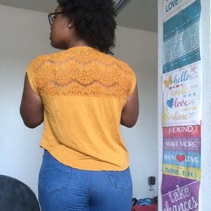 Mustard yellow blouse